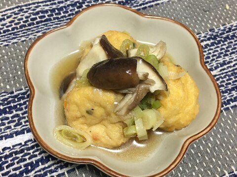 がんもどきと椎茸の麺つゆ煮